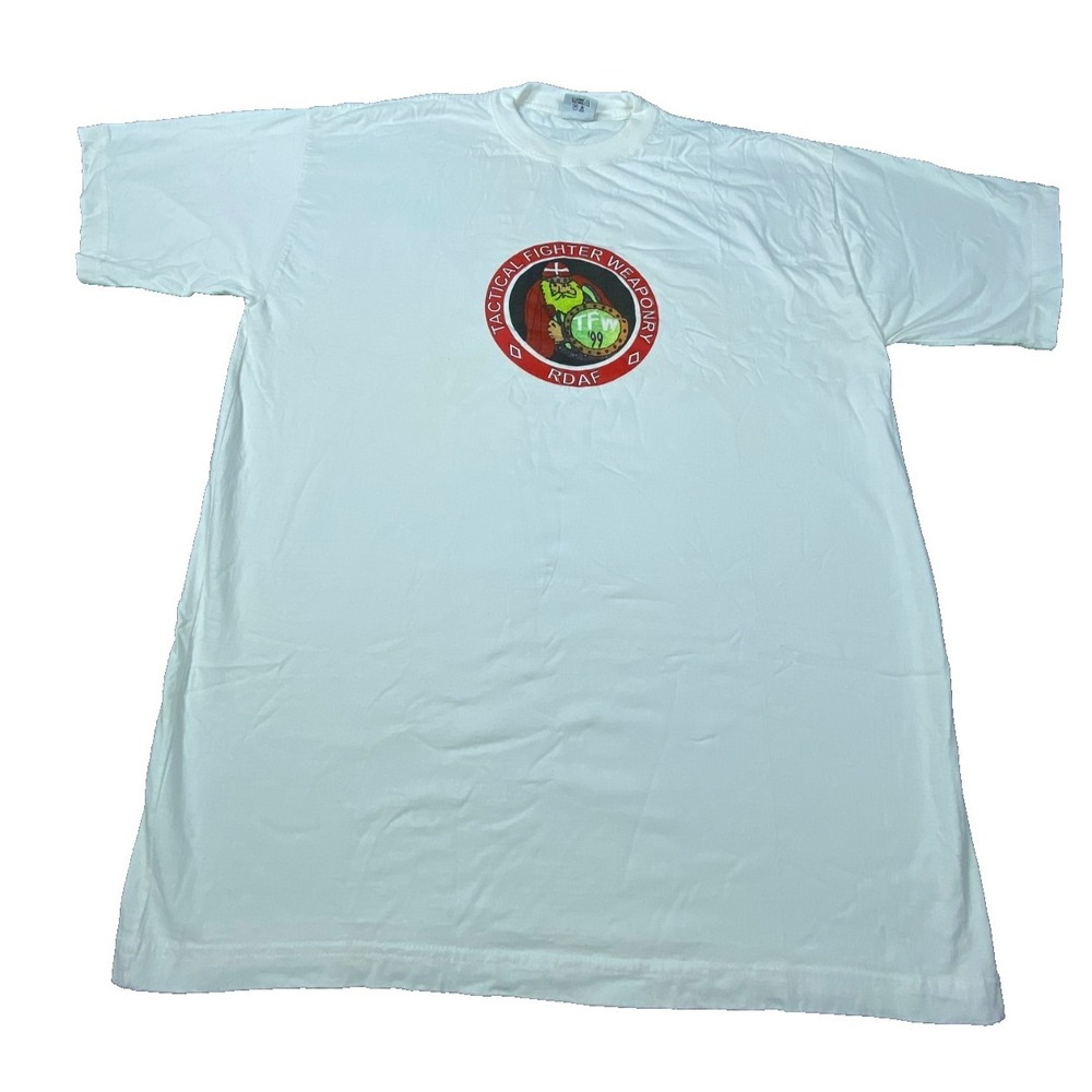 Tactical Fighter Weaponry T Shirt Mens XL White Graphic Military Tee Combat War